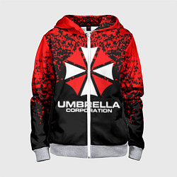 Толстовка на молнии детская Umbrella Corporation, цвет: 3D-меланж