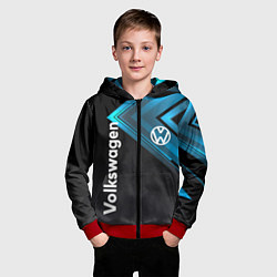 Толстовка на молнии детская Volkswagen, цвет: 3D-красный — фото 2
