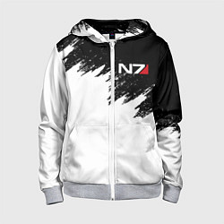 Толстовка на молнии детская MASS EFFECT N7, цвет: 3D-меланж