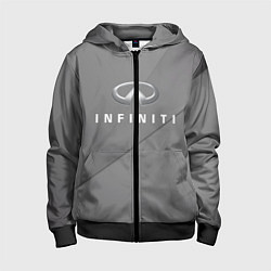 Толстовка на молнии детская Infiniti, цвет: 3D-черный
