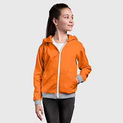 Толстовка на молнии детская Цвет апельсиновая корка, цвет: 3D-меланж — фото 2