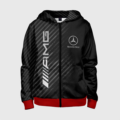 Детская толстовка на молнии MERCEDES / 3D-Красный – фото 1