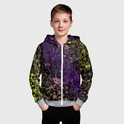 Толстовка на молнии детская Игры, цвет: 3D-меланж — фото 2