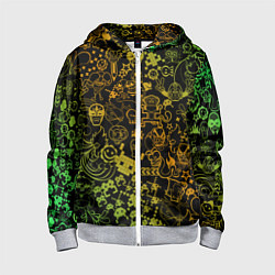 Толстовка на молнии детская Игры, цвет: 3D-меланж