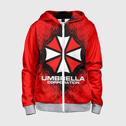 Толстовка на молнии детская Umbrella Corporation, цвет: 3D-меланж