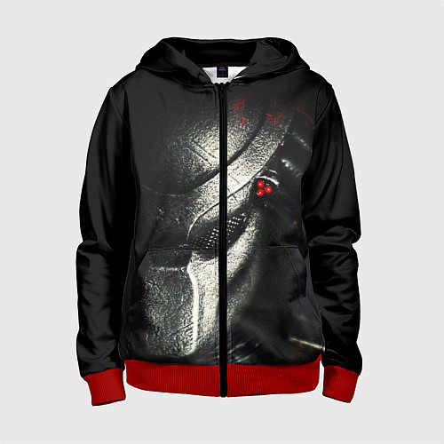 Детская толстовка на молнии PREDATOR / 3D-Красный – фото 1