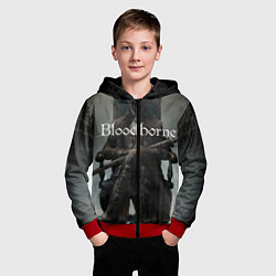 Толстовка на молнии детская Bloodborne, цвет: 3D-красный — фото 2