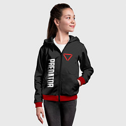 Толстовка на молнии детская PREDATOR, цвет: 3D-красный — фото 2