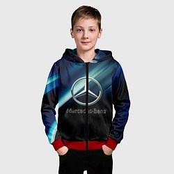 Толстовка на молнии детская Mercedes, цвет: 3D-красный — фото 2