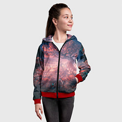 Толстовка на молнии детская Anime art, цвет: 3D-красный — фото 2
