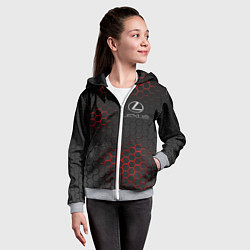 Толстовка на молнии детская LEXUS, цвет: 3D-меланж — фото 2