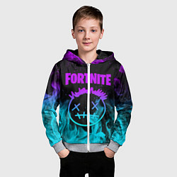 Толстовка на молнии детская FORTNITE X TRAVIS SCOTT, цвет: 3D-меланж — фото 2