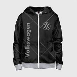 Толстовка на молнии детская VOLKSWAGEN, цвет: 3D-меланж