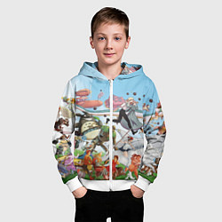 Толстовка на молнии детская Studio Ghibli, цвет: 3D-белый — фото 2