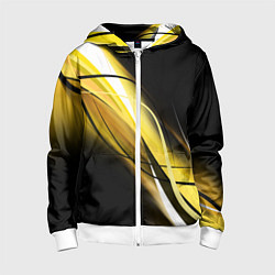 Толстовка на молнии детская GEOMETRY STRIPES, цвет: 3D-белый