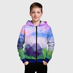 Толстовка на молнии детская ЦВЕТА, цвет: 3D-синий — фото 2