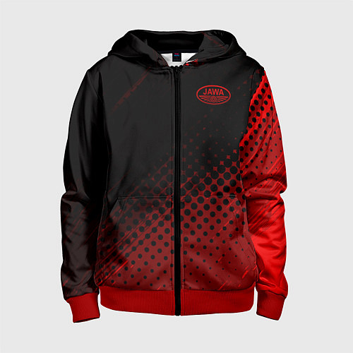 Детская толстовка на молнии JAWA / 3D-Красный – фото 1