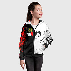 Толстовка на молнии детская Payton Moormeier спина, цвет: 3D-черный — фото 2