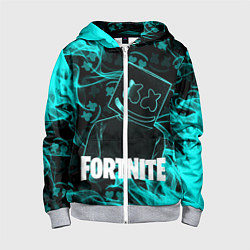 Толстовка на молнии детская Fortnite Marshmello, цвет: 3D-меланж