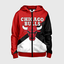 Толстовка на молнии детская CHICAGO BULLS, цвет: 3D-красный