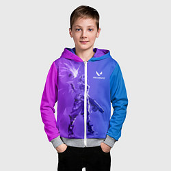 Толстовка на молнии детская Valorant, цвет: 3D-меланж — фото 2