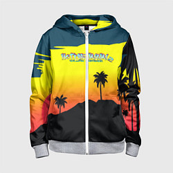 Толстовка на молнии детская HOTLINE MIAMI2, цвет: 3D-меланж