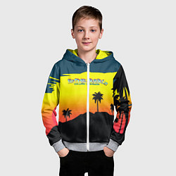 Толстовка на молнии детская HOTLINE MIAMI2, цвет: 3D-меланж — фото 2