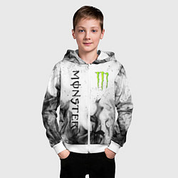 Толстовка на молнии детская MONSTER ENERGY, цвет: 3D-белый — фото 2