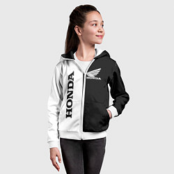 Толстовка на молнии детская HONDA, цвет: 3D-белый — фото 2