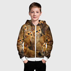 Толстовка на молнии детская КОТЯТУШКИ, цвет: 3D-белый — фото 2