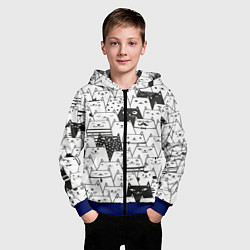 Толстовка на молнии детская КОТЫ WHITE, цвет: 3D-синий — фото 2