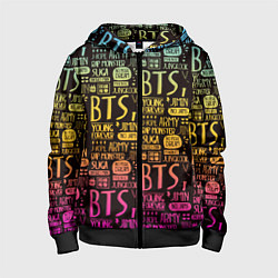 Толстовка на молнии детская BTS, цвет: 3D-черный
