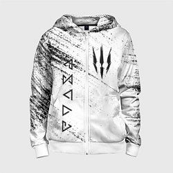 Толстовка на молнии детская THE WITCHER, цвет: 3D-белый