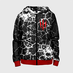 Толстовка на молнии детская The Witcher, цвет: 3D-красный