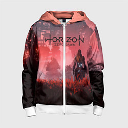 Толстовка на молнии детская HORIZON ZERO DAWN, цвет: 3D-белый