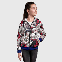 Толстовка на молнии детская Helltaker, цвет: 3D-синий — фото 2