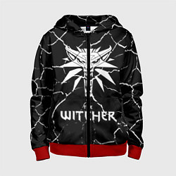 Толстовка на молнии детская The Witcher, цвет: 3D-красный