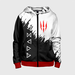 Толстовка на молнии детская The Witcher, цвет: 3D-красный