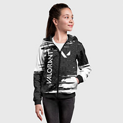 Толстовка на молнии детская VALORANT ВАЛОРАНТ, цвет: 3D-черный — фото 2