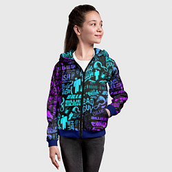 Толстовка на молнии детская BILLIE EILISH БИЛЛИ АЙЛИШ, цвет: 3D-синий — фото 2