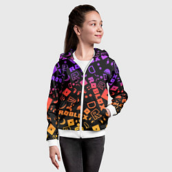 Толстовка на молнии детская Roblox, цвет: 3D-белый — фото 2