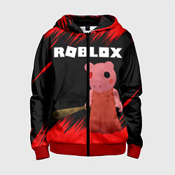 Толстовка на молнии детская Roblox Piggy, цвет: 3D-красный