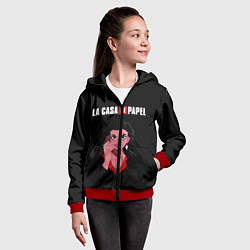 Толстовка на молнии детская БУМАЖНЫЙ ДОМ, цвет: 3D-красный — фото 2