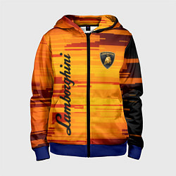 Толстовка на молнии детская LAMBORGHINI, цвет: 3D-синий