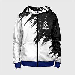 Толстовка на молнии детская Sabaton, цвет: 3D-синий