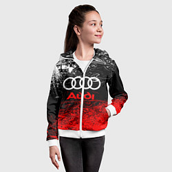 Толстовка на молнии детская AUDI, цвет: 3D-белый — фото 2