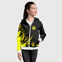 Толстовка на молнии детская BORUSSIA, цвет: 3D-белый — фото 2