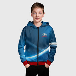 Толстовка на молнии детская TOYOTA, цвет: 3D-красный — фото 2