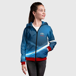 Толстовка на молнии детская TOYOTA, цвет: 3D-красный — фото 2