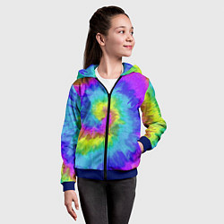 Толстовка на молнии детская ХИППИ, цвет: 3D-синий — фото 2